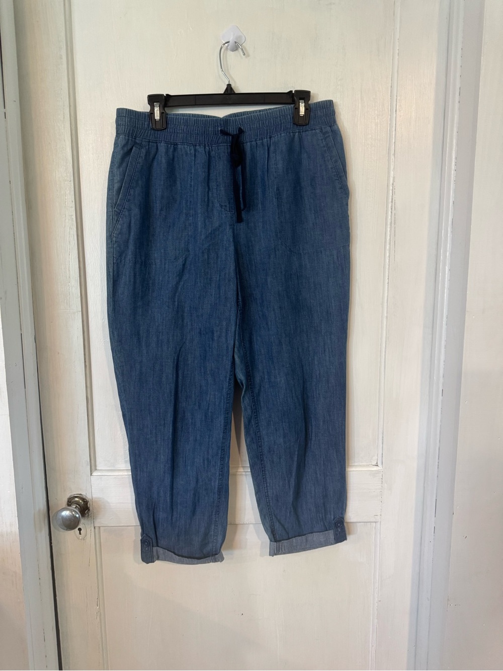 Talbots Blue Denim Cuffed Jean Shorts